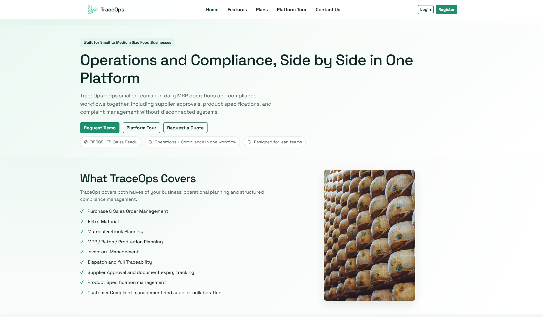 TraceOps Operations and Compliance Platform - Custom Web Application